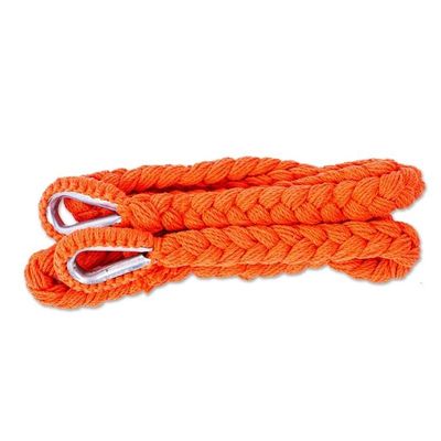 Alternate image for Orange Tasseled Cotton Rope Mayan Hammock Swing from Mexico Ocean Seat in Orange