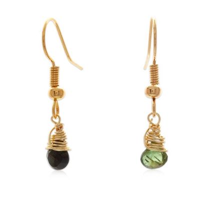Alternate image for Gold-Plated Jewelry Set with Colorful Tourmaline Droplets Dazzling Droplets