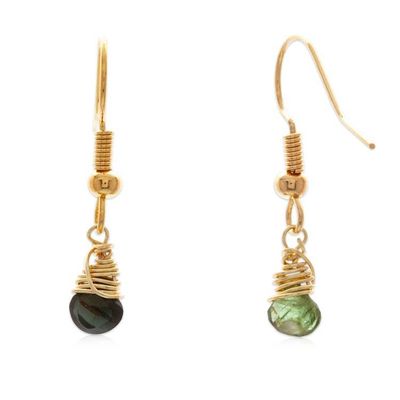 Alternate image for Gold-Plated Jewelry Set with Colorful Tourmaline Droplets Dazzling Droplets