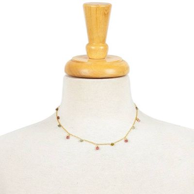 Alternate image for Gold-Plated Jewelry Set with Colorful Tourmaline Droplets Dazzling Droplets