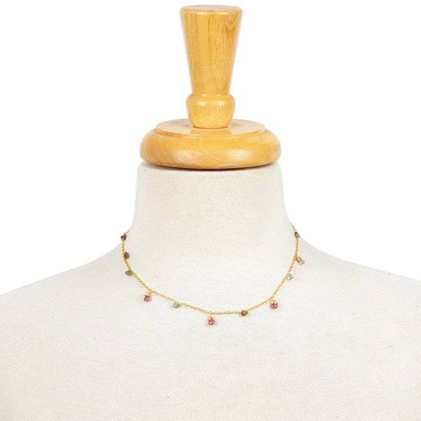 Alternate image for Gold-Plated Jewelry Set with Colorful Tourmaline Droplets Dazzling Droplets