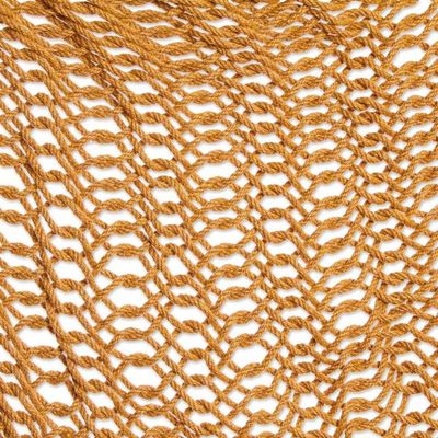 Alternate image for Honey Brown Tasseled Cotton Rope Mayan Hammock Swing Ocean Seat in Warm Honey