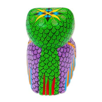 Alternate image for Handcrafted Copal Wood Alebrije Owl Figurine from Mexico Owl Joy