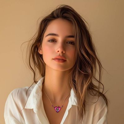 Alternate image for Hummingbird-Themed Purple 14k Gold-Plated Heart Necklace Hummingbird Liaison