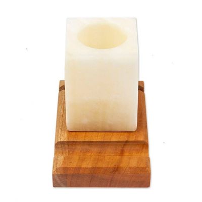 Alternate image for Marble Wood Pencil Phone and Card Holder for Office or Home Everything in Place