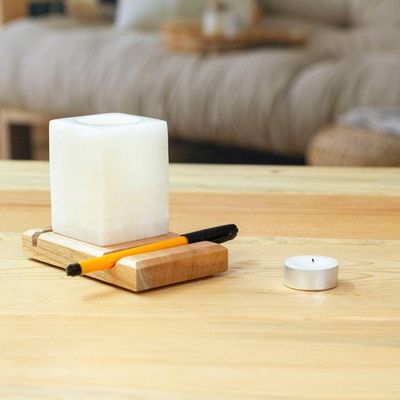 Alternate image for Marble Wood Pencil Phone and Card Holder for Office or Home Everything in Place