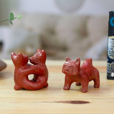 Primary image for Ceramic figurines Dancing Dogs