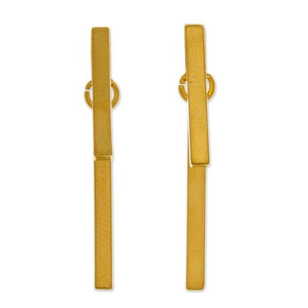 Alternate image for High-Polished 24k Gold-Plated Dangle Earrings from Mexico Altar to Tomorrow