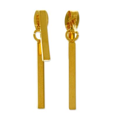 Alternate image for High-Polished 24k Gold-Plated Dangle Earrings from Mexico Altar to Tomorrow
