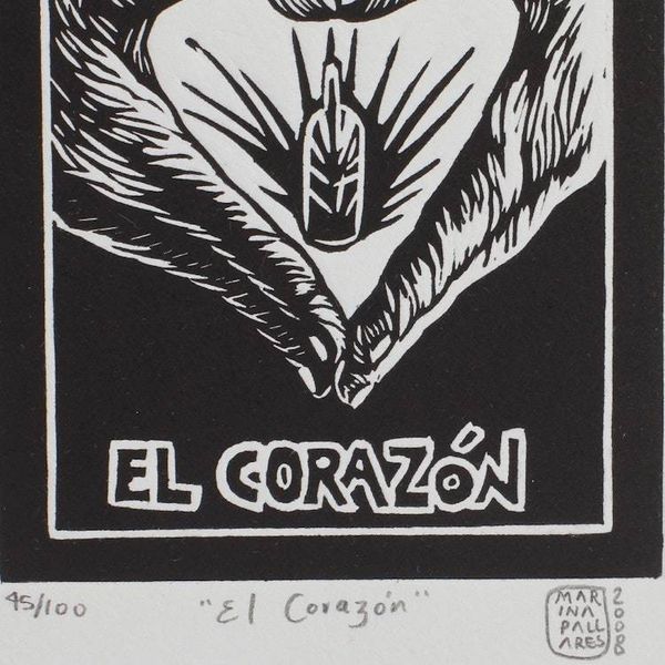 Alternate image for Original Aquatint Etching Ltd Edition Mexico Fine Art The Heart Tequila Lotto