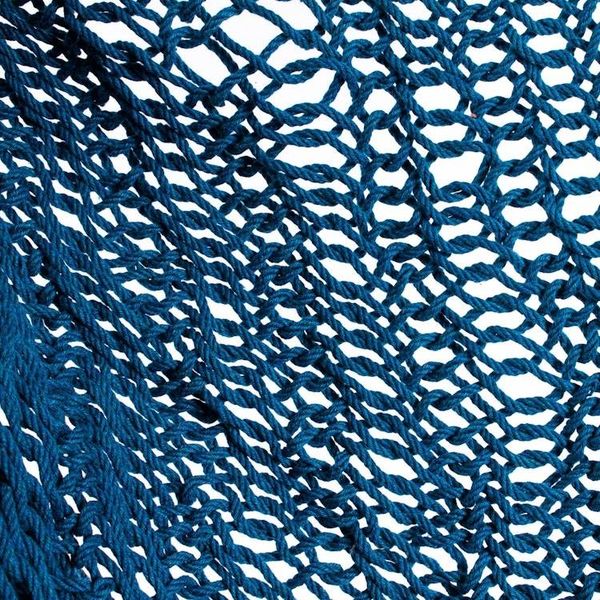 Alternate image for Tasseled Cotton Rope Mayan Hammock Swing in Teal from Mexico Ocean Seat in Turquoise