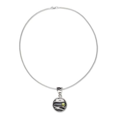 Alternate image for Taxco Silver Pendant Necklace with Peridot Taxco Dawn