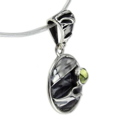 Alternate image for Taxco Silver Pendant Necklace with Peridot Taxco Dawn