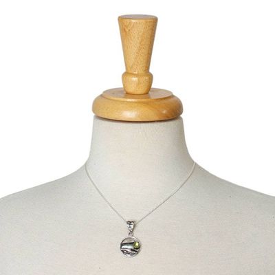 Alternate image for Taxco Silver Pendant Necklace with Peridot Taxco Dawn