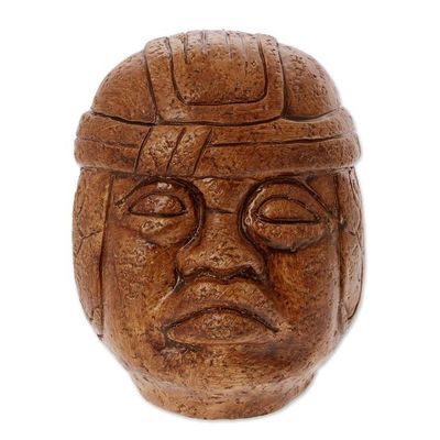 Alternate image for Mexico Hand Made Archaeological Ceramic Sculpture Olmec Head