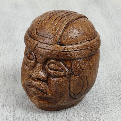 Alternate image for Mexico Hand Made Archaeological Ceramic Sculpture Olmec Head