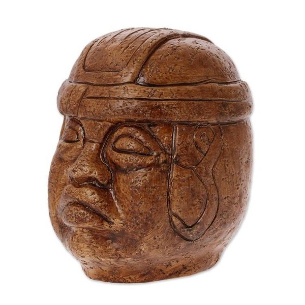 Alternate image for Mexico Hand Made Archaeological Ceramic Sculpture Olmec Head