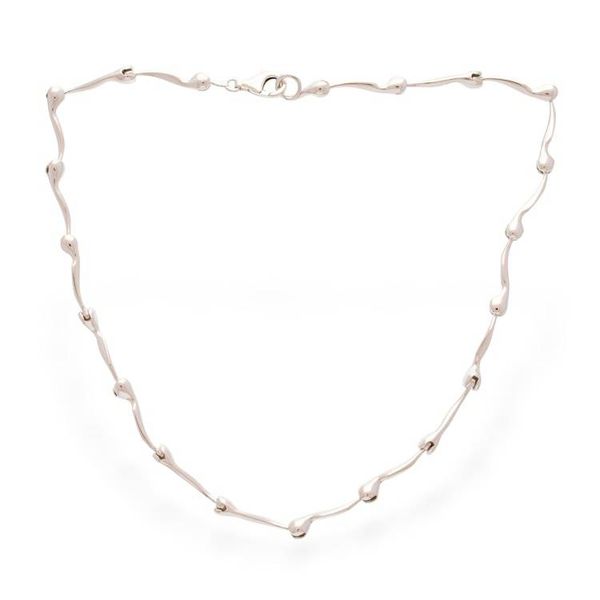 Alternate image for Gleaming Sterling Silver Link Necklace from Mexico Radiant Buds