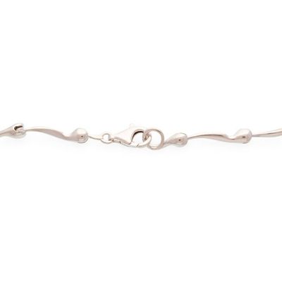Alternate image for Gleaming Sterling Silver Link Necklace from Mexico Radiant Buds