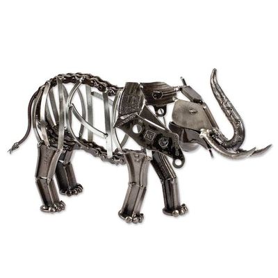 Alternate image for Rustic Recycled Auto Parts Elephant Sculpture Mighty Rustic Elephant