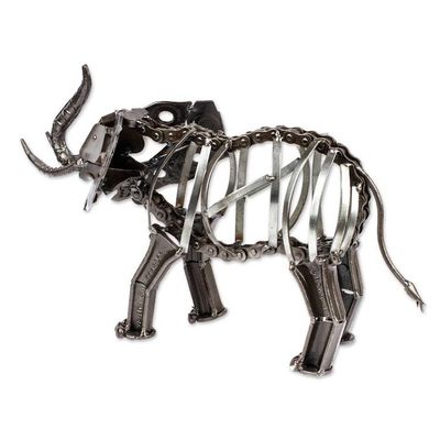 Alternate image for Rustic Recycled Auto Parts Elephant Sculpture Mighty Rustic Elephant