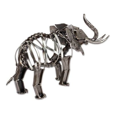 Alternate image for Rustic Recycled Auto Parts Elephant Sculpture Mighty Rustic Elephant