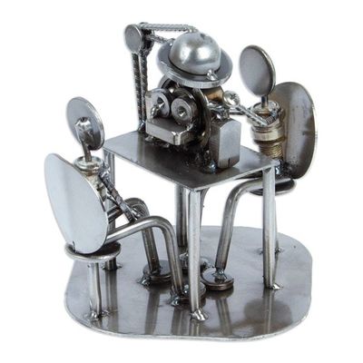 Alternate image for Artisan Crafted Recycled Metal Rustic Optometrist Sculpture Rustic Eye Exam