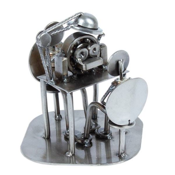 Alternate image for Artisan Crafted Recycled Metal Rustic Optometrist Sculpture Rustic Eye Exam