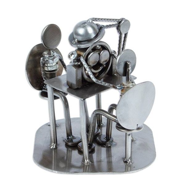 Alternate image for Artisan Crafted Recycled Metal Rustic Optometrist Sculpture Rustic Eye Exam