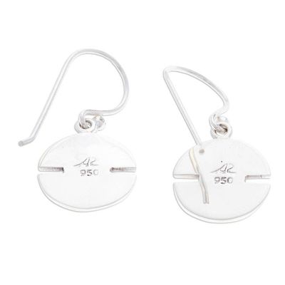 Alternate image for Sterling Silver Dangle Earrings with Faceted Topaz Stones Altar of The Wise