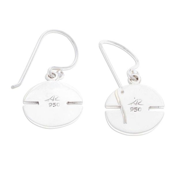 Alternate image for Sterling Silver Dangle Earrings with Faceted Topaz Stones Altar of The Wise
