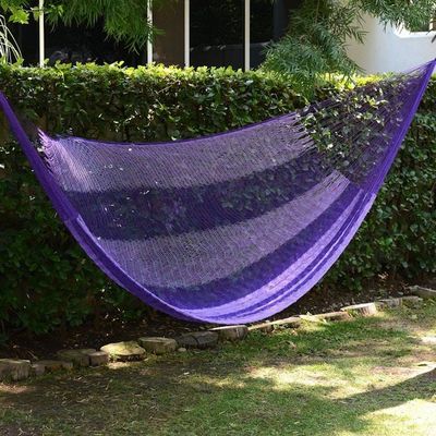 Primary image for Hand Woven Nylon Purple Hammock Single from Mexico Lilac Blossom