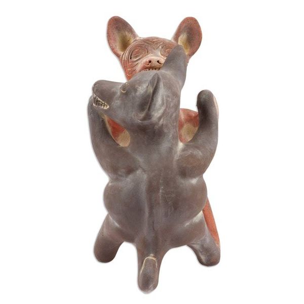 Alternate image for Mexico Pre Hispanic Museum Replica Figurine Crafted by Hand Dancing Colima Dogs