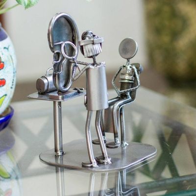 Primary image for Upcycled Metal Auto Part Doctor Sculpture from Mexico Doctors Office