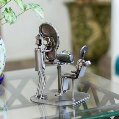 Alternate image for Upcycled Metal Auto Part Doctor Sculpture from Mexico Doctors Office