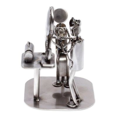 Alternate image for Upcycled Metal Auto Part Doctor Sculpture from Mexico Doctors Office