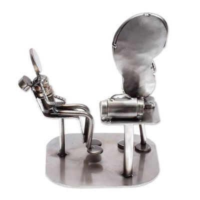 Alternate image for Upcycled Metal Auto Part Doctor Sculpture from Mexico Doctors Office