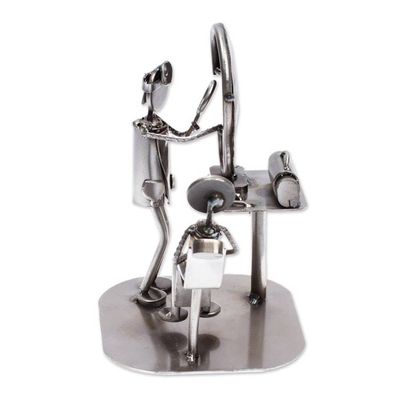 Alternate image for Upcycled Metal Auto Part Doctor Sculpture from Mexico Doctors Office