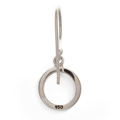 Alternate image for Minimalist High-Polished Silver Dangle Earrings from Mexico Crowns of Tomorrow