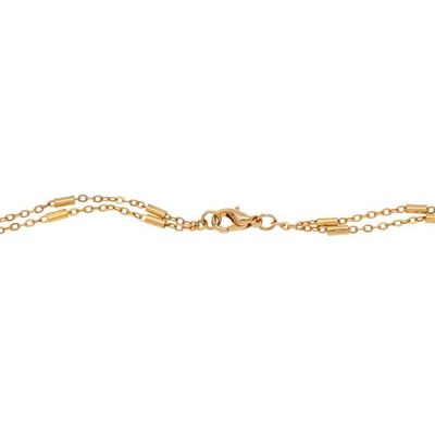 Alternate image for 24k Gold-Plated Blue Agate and Cream Pearl Station Necklace Pearly Blue