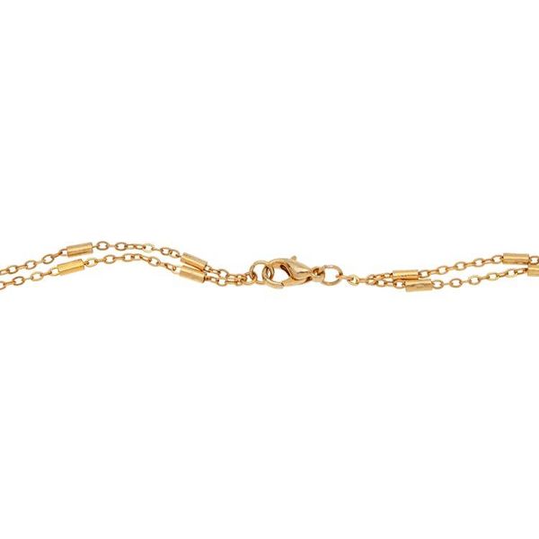 Alternate image for 24k Gold-Plated Blue Agate and Cream Pearl Station Necklace Pearly Blue