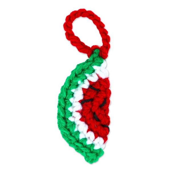 Alternate image for Watermelon Crocheted Charm for Handbags Handmade in Mexico Cute Watermelon