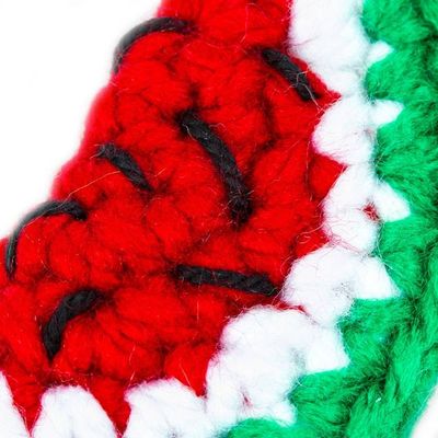 Alternate image for Watermelon Crocheted Charm for Handbags Handmade in Mexico Cute Watermelon