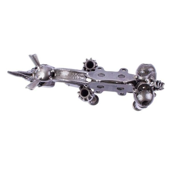 Alternate image for Recycled Auto Part Small Baby Rhino Sculpture from Mexico Rustic Baby Rhino