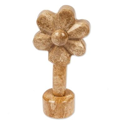 Alternate image for Spring-Themed Floral Handmade Earthy-Toned Marble Sculpture Ode to Spring