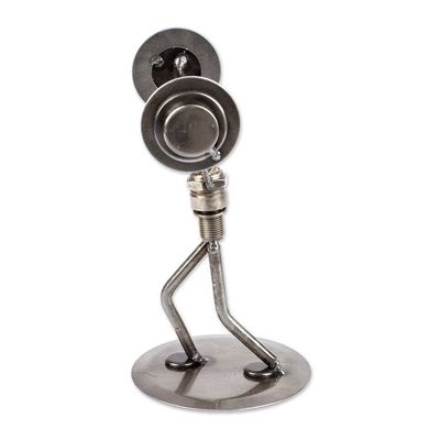 Alternate image for Weightlifter Recycled Metal Sculpture Strength
