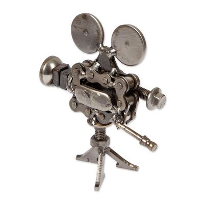 Alternate image for Movie Projector Figurine Handmade from Recycled Auto Parts Perfect Projection