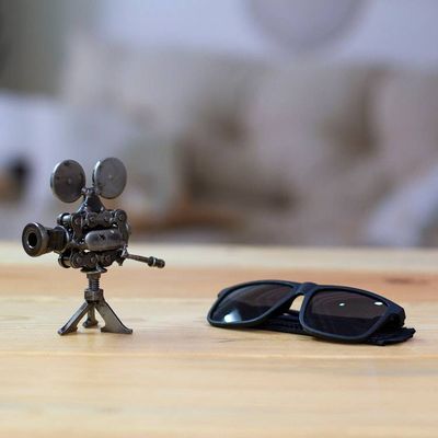 Alternate image for Movie Projector Figurine Handmade from Recycled Auto Parts Perfect Projection
