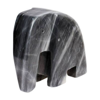 Alternate image for Gray Marble Abstract Elephant Sculpture Jalisco Mexico Tapatio Elephant