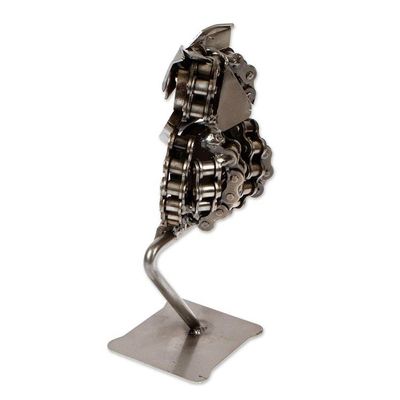 Alternate image for Eco-Friendly Recycled Metal Sculpture of a Perching Owl Perching Owl